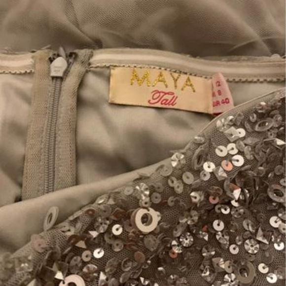 Formal sequins and tulle grey dress MAYA from ASOS - Picture 3 of 3